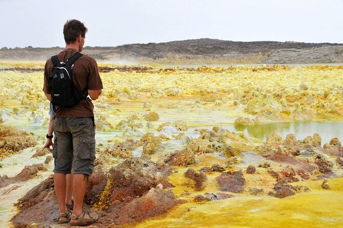 Danakil Depression 4 days Tour - Day 3: Dallol’s mineral colors and salt canyons