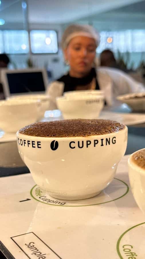 Ethiopia coffee cupping class/Ethiopian food injera making - Why coffee and injera make such a good pair